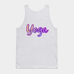 Colorful Purple Yoga Design Tank Top